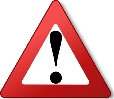 Red Caution Warning Triangle Clipart
