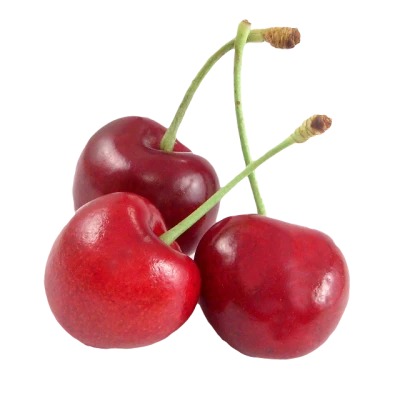 Three Red Cherries Fruit Clipart