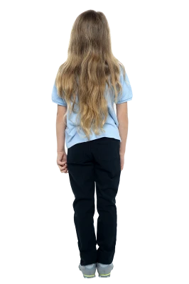 Child Long Blonde Hair Back Clipart