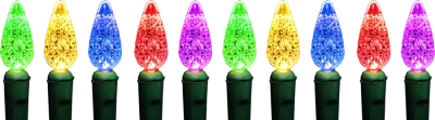 Straight Multicolor Christmas Lights Free PNG