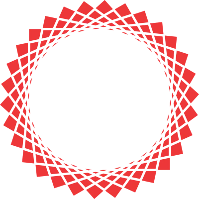 Red Geometric Circle Frame PNG Image