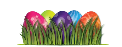 Easter Eggs In Grass Clipart