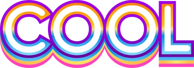 Cool Typography Word Graphic Free PNG
