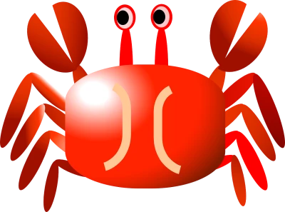 Red Cartoon Crab PNG Image