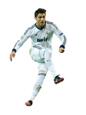 Cristiano Ronaldo Kicking Football Clipart