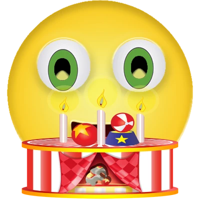 Clown Emoji Birthday Cake Free PNG