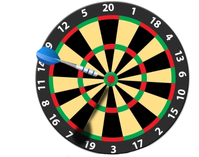 Dart In Dartboard Target Free PNG