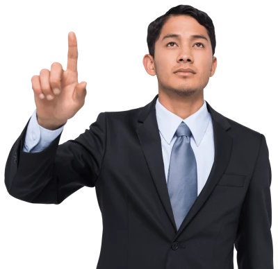 Free Businessman Pointing Up PNG Image