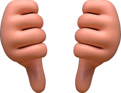 3D Thumbs Down Emoji Free PNG