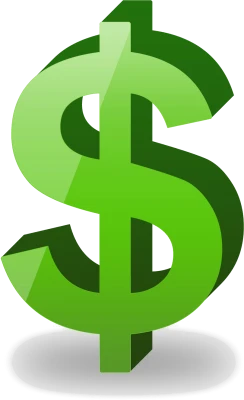 Green 3D Dollar Sign Free PNG
