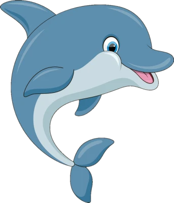 Cute Dolphin Cartoon PNG Image