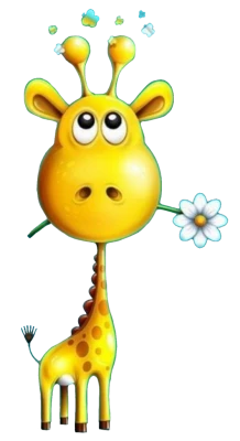 Cute Giraffe Cartoon Free PNG