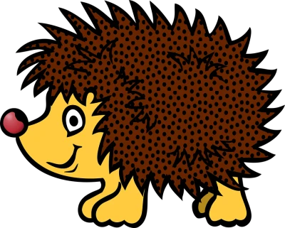 Cute Hedgehog Cartoon Free PNG
