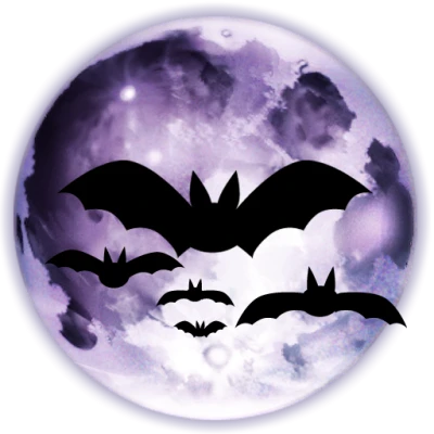 Halloween Moon And Bats Free PNG