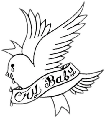 Lil Peep Dove Crybaby Tattoo PNG Image