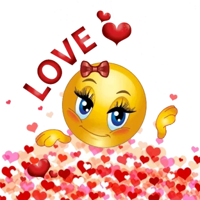 Love Smiley Face Emoji PNG Image