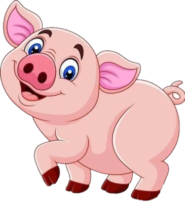 Cute Pig Cartoon Free PNG