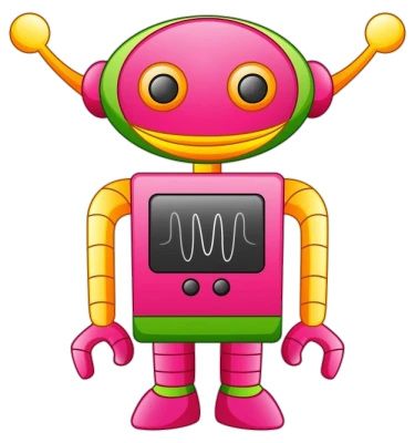 Pink Robot Girl Cartoon PNG Clipart