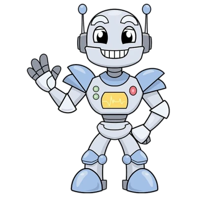 Blue Robot Boy Cartoon Free PNG