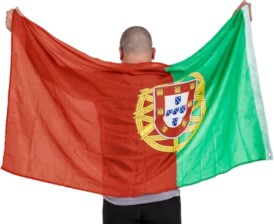 Man Holding Portugal Flag Free PNG