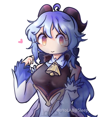 Ganyu Genshin Impact Chibi PNG Image