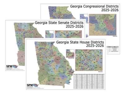 Georgia State Political Maps Transparent Background