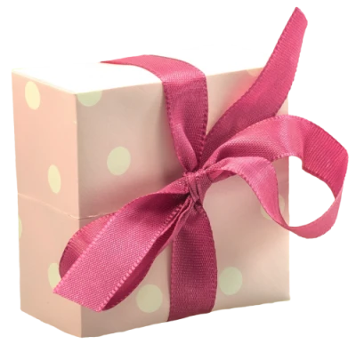 Pink Polka Dot Gift Box PNG Image