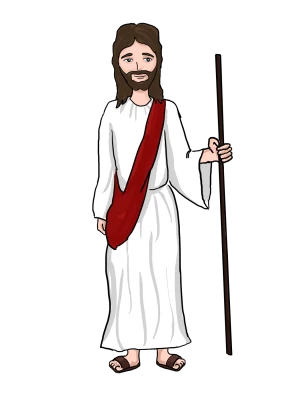 Jesus Christ Cartoon Illustration Clipart