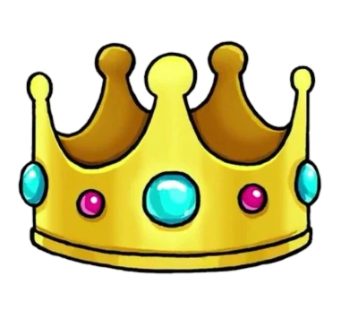 Cartoon Royal Gold Crown Transparent Background