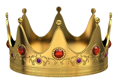 3D Royal Gold Crown Jewels Free PNG