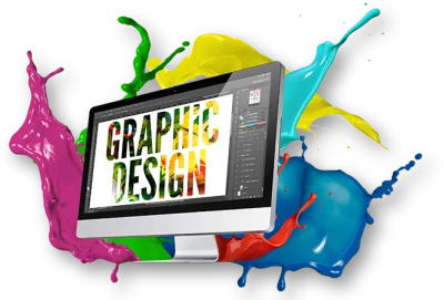 Graphic Design Monitor Paint Splash Transparent Background