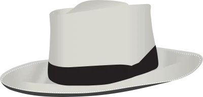 White Fedora Panama Hat PNG Image