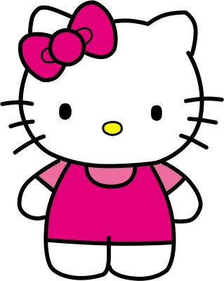 Hello Kitty Pink Dress Clipart