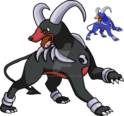 Houndoom Pokemon Artwork Free PNG