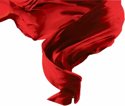 Flowing Red Silk Fabric Clipart
