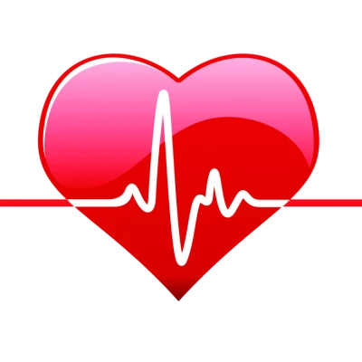 Red Heart Heartbeat Pulse Line Transparent Background