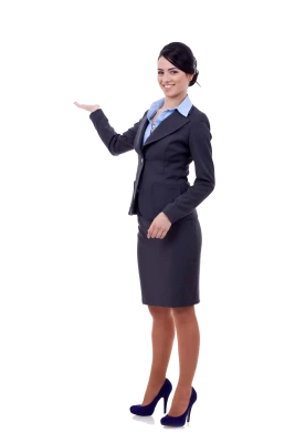 Businesswoman Presenting Empty Hand Clipart