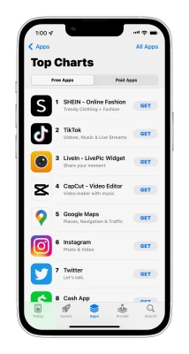 iPhone App Store Top Charts Free PNG