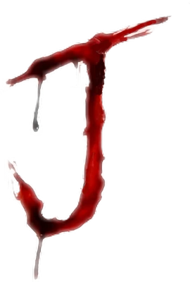 Bloody Scary Letter J Free PNG