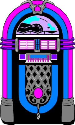 Retro Colorful Jukebox PNG Image