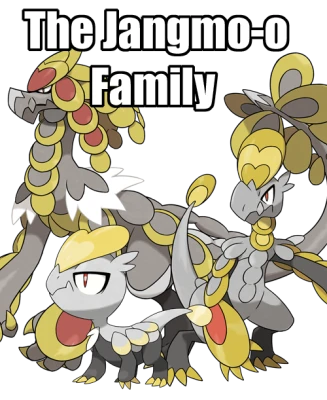 Jangmo-o Pokemon Family Evolution Transparent Background