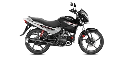 Hero Glamour Black Orange Motorcycle Transparent Background