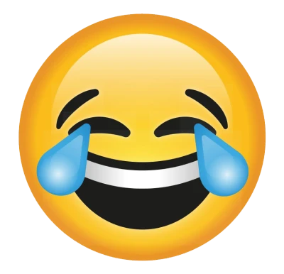 Crying Laughing Emoji Face PNG Image
