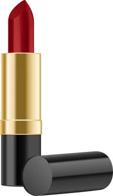 Red Lipstick Tube Vector Illustration Transparent Background