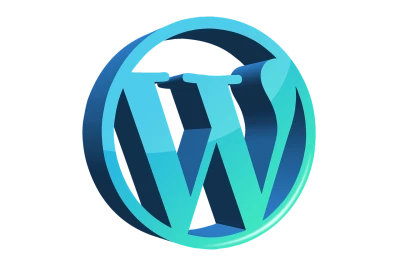 3D Blue WordPress Logo PNG Image