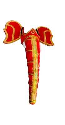 Red Ganesha Elephant Trunk Decoration Transparent Background