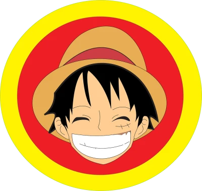 Monkey D Luffy Smiling Face Logo Transparent Background