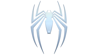 Spider-Man White Chest Spider Logo Transparent Background