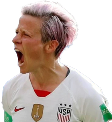 Megan Rapinoe Shouting Soccer Player Clipart