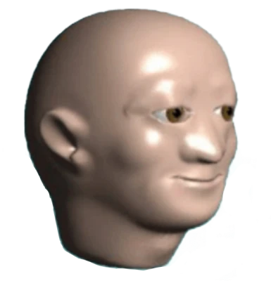 Meme Man Mister Succ 3D Head Free PNG